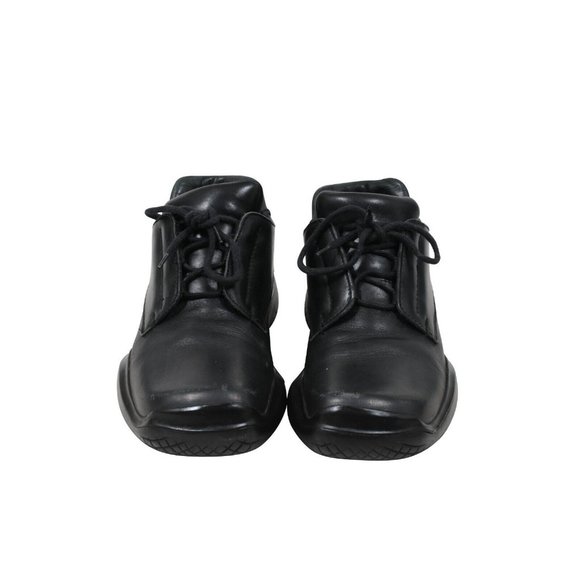 Prada Men Vintage Chunky Derby 8.5 UK7.5 Black Leather Square Toe Platform Sole - Picture 2 of 8